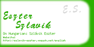 eszter szlavik business card